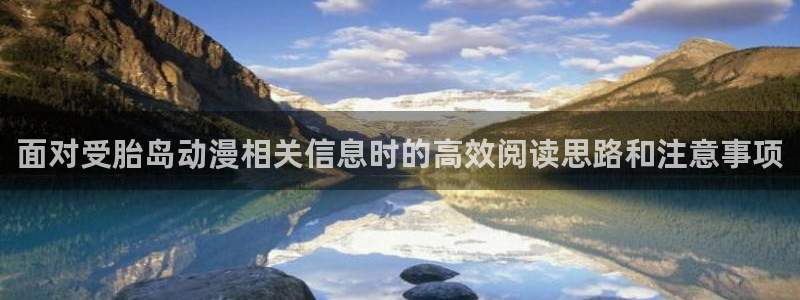 动漫天堂推荐：面对受胎岛动漫相关信息时的高效阅读思路和注意事项配图